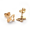 304 Stainless Steel Stud Earrings EJEW-H368-46G-2