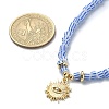 Alloy Pendant Necklace with Glass Seed Beaded Chains NJEW-JN04381-3