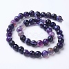 Natural Striped Agate/Banded Agate Beads Strands G-G753-07-10mm-2