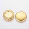 Brass Locket Pendants KK-P094-27-2