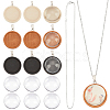 Nbeads DIY Blank Dome Flat Round Pendant Necklace Making Kit DIY-NB0007-89-1