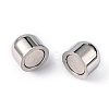 304 Stainless Steel Magnetic Clasps with Glue-in Ends X-STAS-H048-1-3