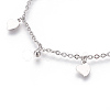 304 Stainless Steel Charm Anklets AJEW-O028-01P-2