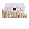 Unfinished Wooden Peg Dolls Set PW-WGB0330-01-1