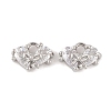 Brass Micro Pave Clear Cubic Zirconia Charms KK-L212-20P-1