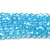 Transparent Electroplate Glass Beads Strands GLAA-F029-4mm-C19-1
