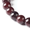 Natural Garnet & Lava Rock Round Beads Stretch Bracelets Set BJEW-JB06982-01-10