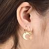 Brass Huggie Hoop Earrings Sets X-EJEW-JE04217-6