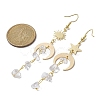 Moon & Sun & Star Brass Asymmetrical Earrings EJEW-JE05461-03-3