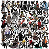 Cat Theme PVC Cartoon Sticker Labels PW-WG93669-01-1