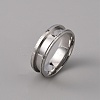 201 Stainless Steel Grooved Finger Ring Settings STAS-WH0027-26H-P-1