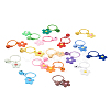 Biyun 17Pcs 17 Colors Soft Rubber Pendant Keychains KEYC-BY0001-03-16