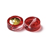Transparent Spray Painted Glass Beads GLAA-I050-15I-3
