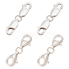 Olycraft 4Pcs 2 Style Double 925 Sterling Silver Lobster Claw Clasps Sets STER-OC0001-01-1