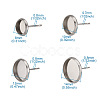 Craftdady 304 Stainless Steel Stud Earring Settings STAS-CD0001-01P-8