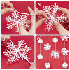 CHGCRAFT 3 Style Snowflake Plastic Pendants FIND-CA0002-51-4