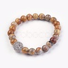 Natural Mixed Stone Stretch Bracelets BJEW-JB03943-2