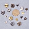 1Box Mixed Metal Jewelry Snap Fastener BUTT-WH0001-02-4
