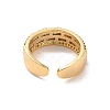 Brass Micro Pave Cubic Zirconia Open Cuff Rings RJEW-R146-14A-G-2