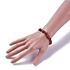 Natural Red Jasper Beads Stretch Bracelets BJEW-JB04152-05-3