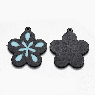 Spray Painted Cellulose Acetate(Resin) Pendants KY-R018-04-1