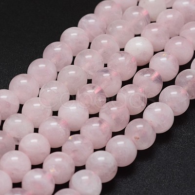 Natural Madagascar Rose Quartz Beads Strands G-K285-33-10mm-01-1