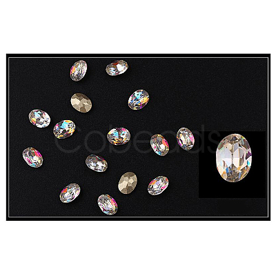 Glass Rhinestone Cabochons MRMJ-T010-128P-1