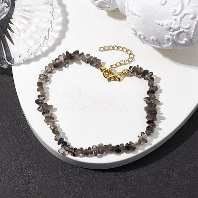 Natural Ice Obsidian Anklets AJEW-AN00592-08-1