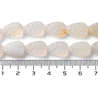 Natural White Agate Beads Strands G-M418-A07-01-1