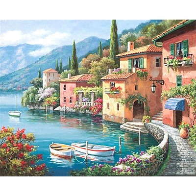 Scenery DIY Diamond Painting Kit PW-WG78096-22-1