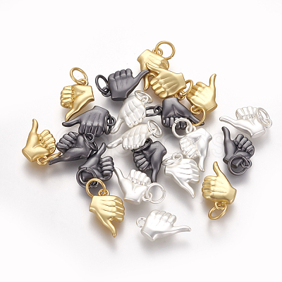 Brass ASL Charms KK-O122-10-1