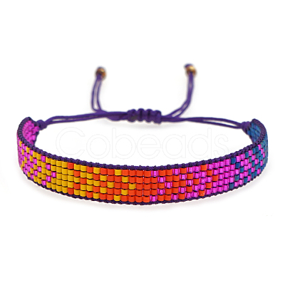 Friendship Arrows Loom Pattern MIYUKI Seed Beads Bracelets for Women BJEW-Z013-24A-1