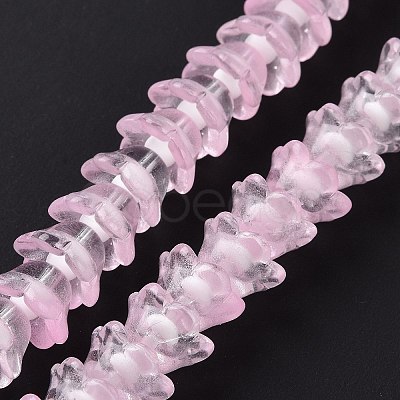 Transparent Glass Beads Strands LAMP-H061-01C-01-1