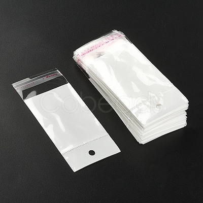 Rectangle OPP Cellophane Bags with Hanging Hole OPC-YW0001-01-1