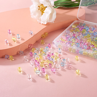 Cheriswelry 560Pcs 7 Colors Transparent Acrylic Beads MACR-CW0001-10-1