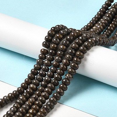 Natural Red Snowflake Obsidian Beads Strands G-G992-B03-1