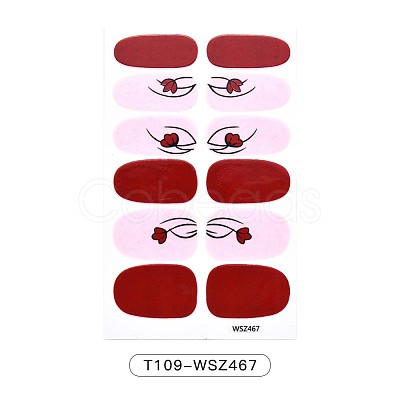 Flower Series Full Cover Nail Decal Stickers MRMJ-T109-WSZ467-1