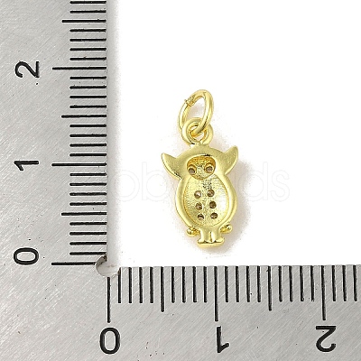 Brass Micro Pave Cubic Zirconia Charms KK-M283-24B-01-1