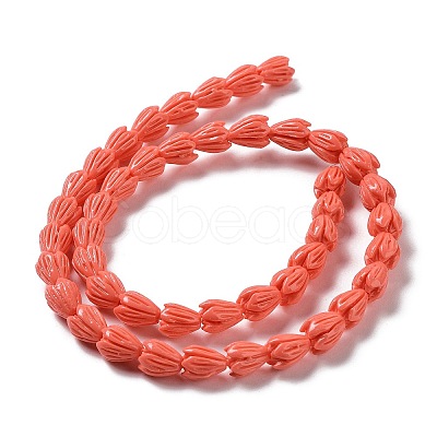 Synthetic Coral Beads Strands G-Q1007-01C-01-1