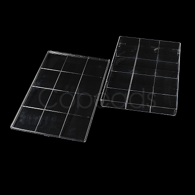 12 Grids Plastic Bead Containers with Cover CON-K002-03A-1