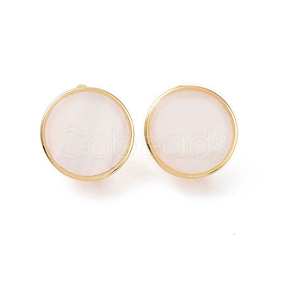 Rack Plating Brass Hoop Earring Findings with Latch Back Closure KK-C245-05G-1