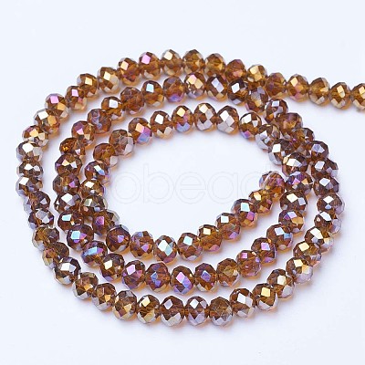 Electroplate Glass Beads Strands EGLA-A044-T4mm-B02-1