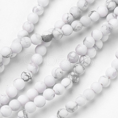 Natural Howlite Beads Strands G-D809-16-4mm-1