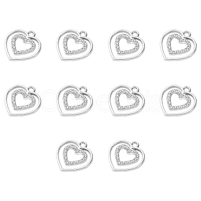 Alloy with Crystal Rhinestone Pendants ALRI-YW0001-21-1