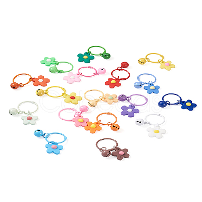 Biyun 17Pcs 17 Colors Soft Rubber Pendant Keychains KEYC-BY0001-03-1