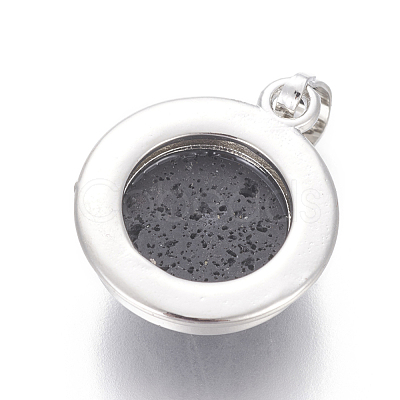 Natural Lava Rock Pendants G-L512-B06-1