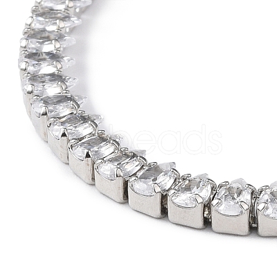 Cubic Zirconia Tennis Bracelet BJEW-L652-24P-02-1