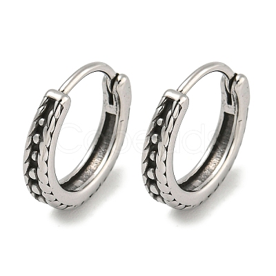 316 Surgical Stainless Steel Hoop Earrings EJEW-D096-23K-AS-1