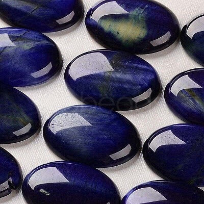 Dyed Natural Tiger Eye Gemstone Oval Cabochons G-J329-21-30x40mm-1