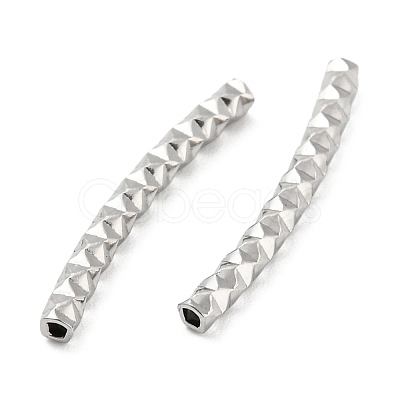 Non-Tarnish 304 Stainless Steel Tube Beads STAS-B047-29B-P-1